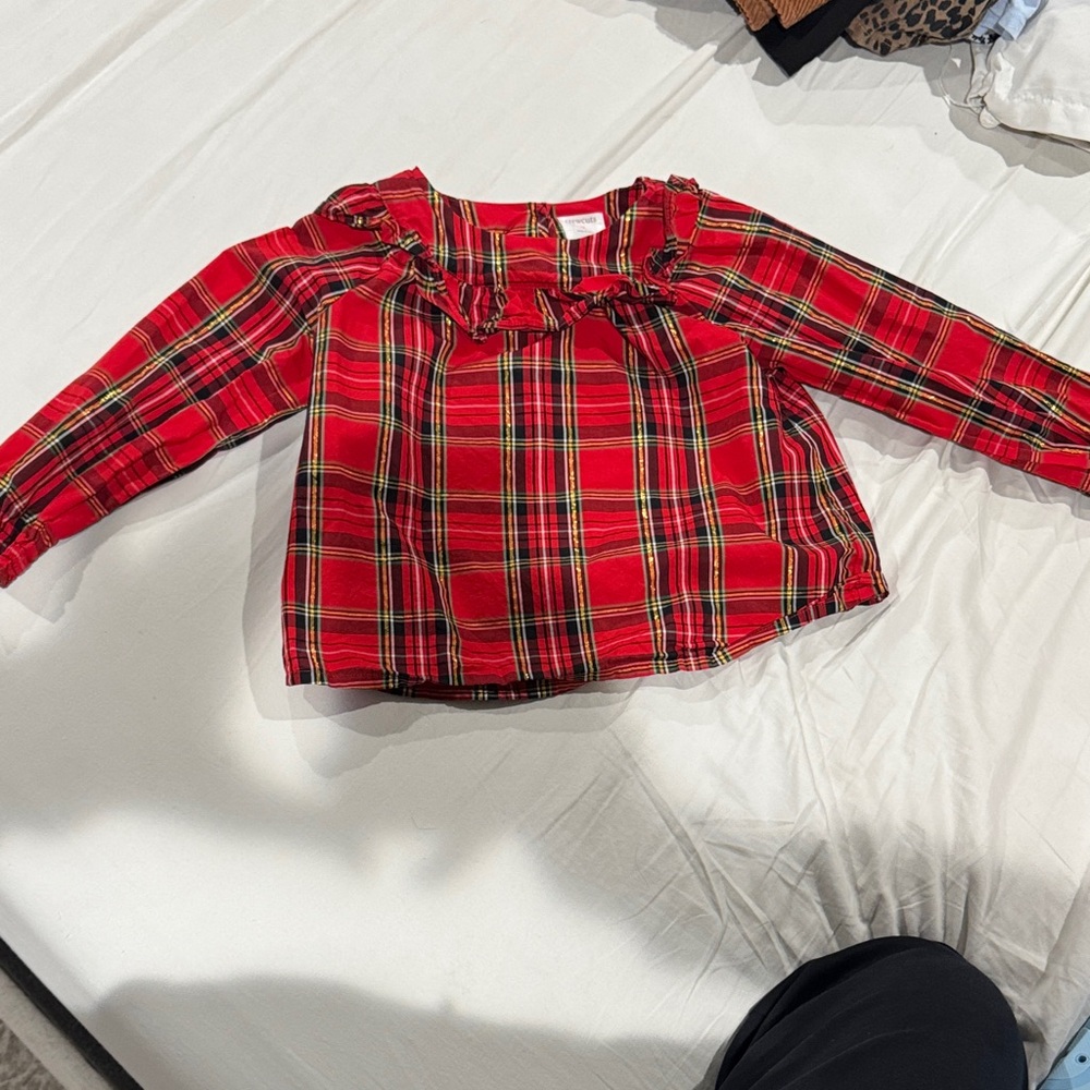 Crewcuts Red Plaid Kids Blouse